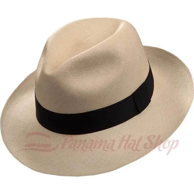 Authentic Panama Hat: Montecristi Fedora Straw Hat Super Fino