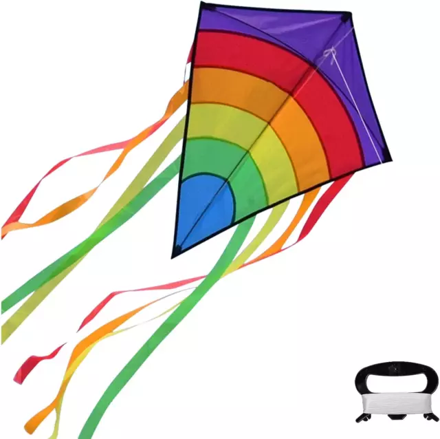 Aquilone, Colorato Aquilone Arcobaleno per Bambini E Adulti, 65X74Cm Aquilone Ac