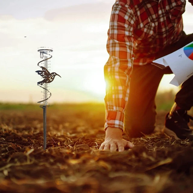 Rainfall Level Device MONITOR RAINFALL LEVELS for Optimal Plant Health with Glass Rain Gauge ...