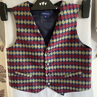 Boys Fancy red waistcoat. from Debenhams age 8 years.  Approx 30 Inch Chest