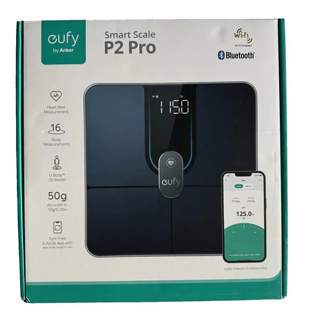 eufy Smart Scale P2 Pro Körperfettanalyse/Personenwaage WLAN/BT * neuwertig/OVP