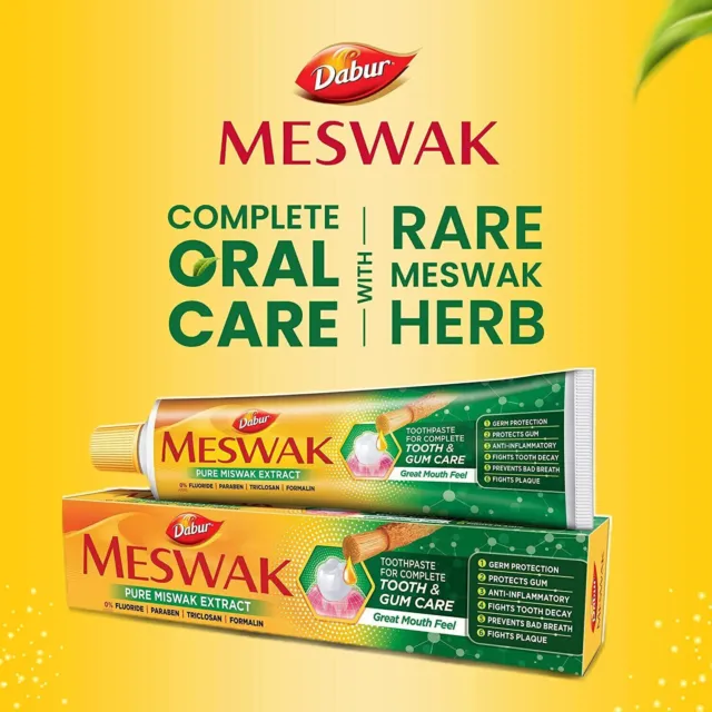 Dabur Meswak Toothpaste For Tooth Decay Prevention Stain Removal Cavity 100gm