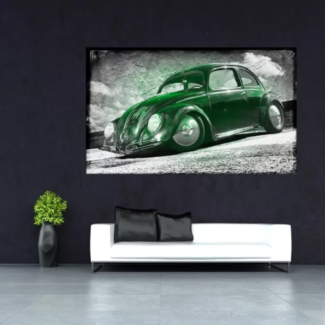 Leinwand Bild Er Xxl Pop Art Vw Käfer Auto Oldtimer Abstrakt Bunt Wand Poster 3