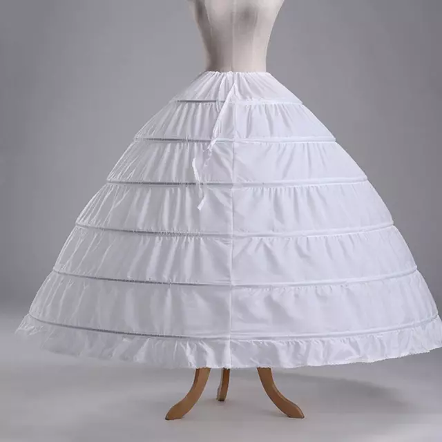 6 cerchi sottogonna abito da ballo gonne lunghe sottoveste slip for wedding nuovo. C7P1