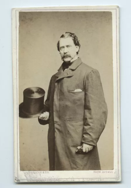 1860s CDV Handsome Important Man w Top Hat by Fredricks ~ Civil War Political?
