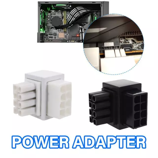 ATX 8Pin Female to 8pin Male 90Degree Angled Power Desktop Ca✨ Adapter B0W1