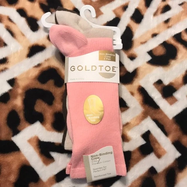 Gold toe non binding crew socks size 6-9