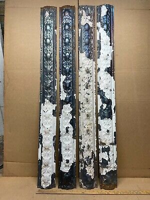 4 pc 48" x 4.5" Rounded Antique Ceiling Tin Vintage Reclaimed Salvage Art Craft