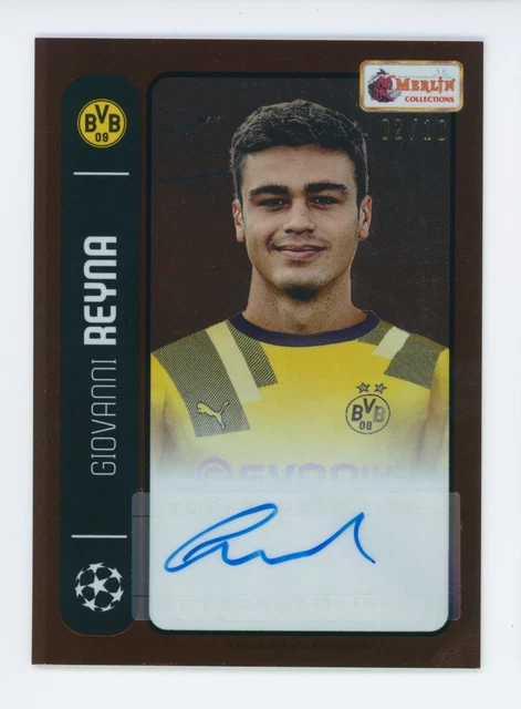 2021-22 GIOVANNI REYNA Topps Merlin Heritage 98 Red Autographed