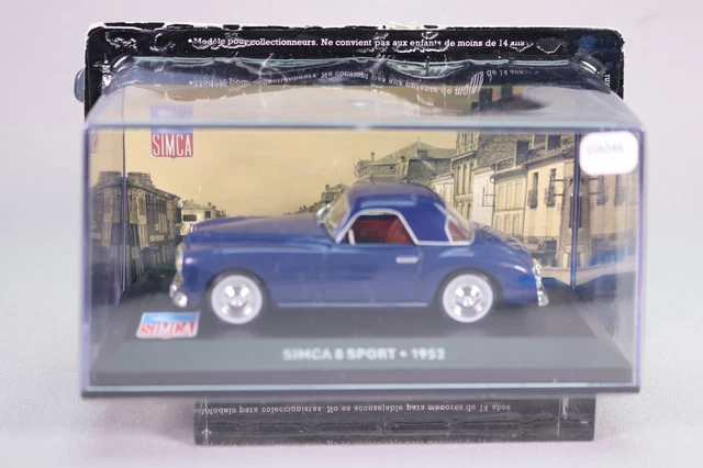 DA046 Altaya voiture 1/43 Simca 8 sport 1952 bleu Belles années Simca 3