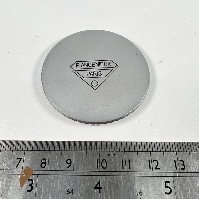 Tapa de lente vintage de metal aluminio P Angenieux Paris 43 mm roscado para cámara