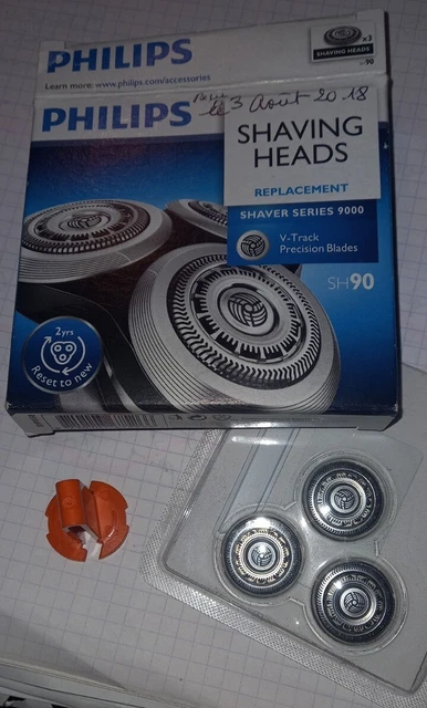 3 tetes rasoirs philips homme + accroche  NEUF JAMAIS UTILISE - philips 9000