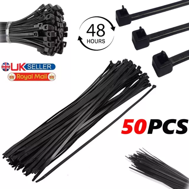 QUALITY Black Cable Ties / Zip Wraps Short Long Thick Thin Narrow Small  Fastener
