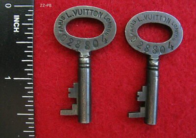 Rare Matching Set Genuine Louis Vuitton Antique Old Skeleton Keys