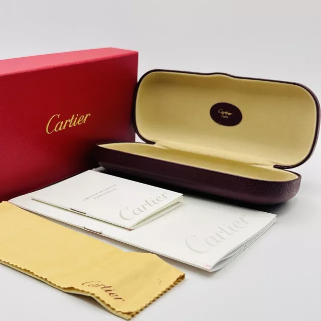 Cartier Étui Lunettes Soleil Rouge Boîte Coque Rigide Neuf 2