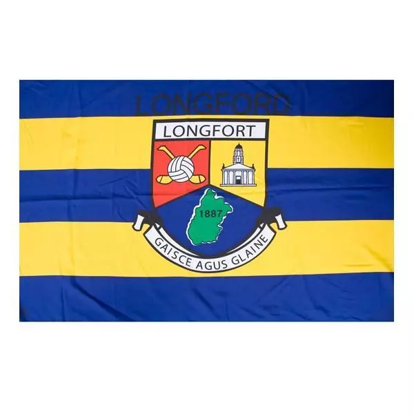 Longford GAA Official 5 x 3 FT Flag - Crested Irish Gaelic Football Hurling