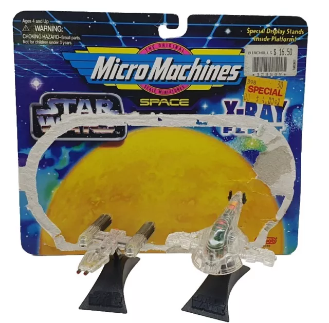 Star Wars Micro Machines X-Ray Fleet Galoob 1996 Boba Fett Slave 1 Y-Wing Coll 4