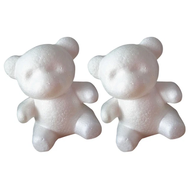 2pcs Dekorative Unfinished DIY Bär Ornamente DIY Bär Puppen 11