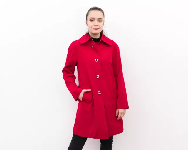 Femmes London Fog S Veste de Pluie Fashion Mac Manteau Rouge Classique Haut