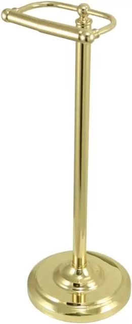 KINGSTON BRASS CC2002 Vintage Freestanding Toilet Paper Holder, Polished Brass