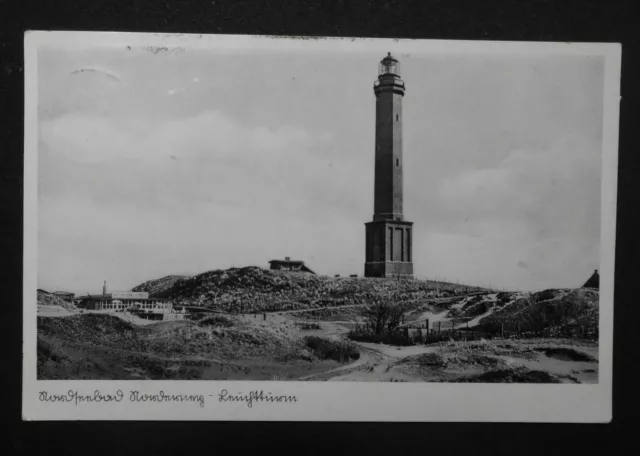 alte originale Nordseebad Norderney, Leuchtturm Ansichtskarte AK. Ostfriesland