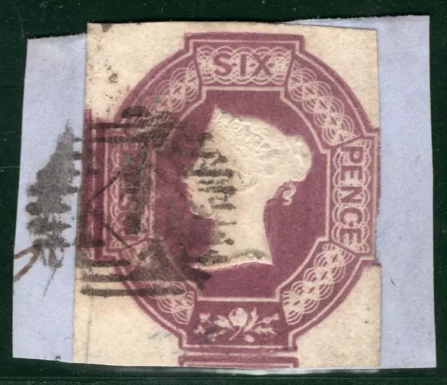 GB QV EMBOSSED Stamp SG.60 6d Purple (1854) Numeral Cat £1,000- REDG134