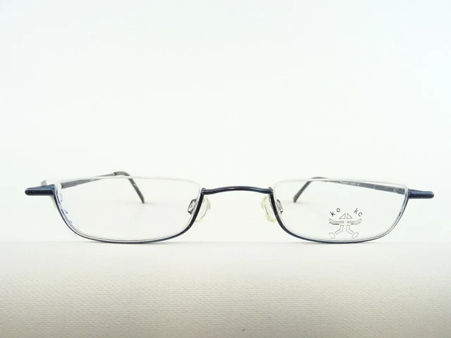 Half Reading Glasses Frames Without Glasses Up Rimless Blue Unisex Size S