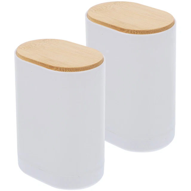 2 pz stuzzicadenti legno supporto stuzzicadenti distributore da viaggio con coperchio