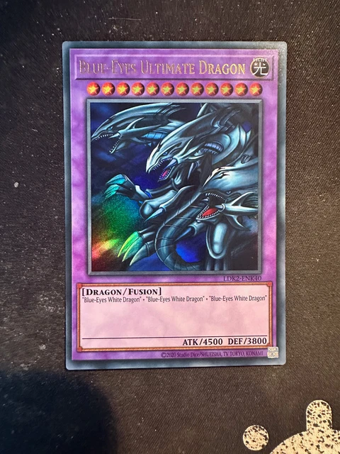 YuGiOh – Blue-Eyes Ultimate Dragon Ultra Rare – LDK2-ENK40 – Édition Limitée – Carte Dragon Fusion – Deckboosters