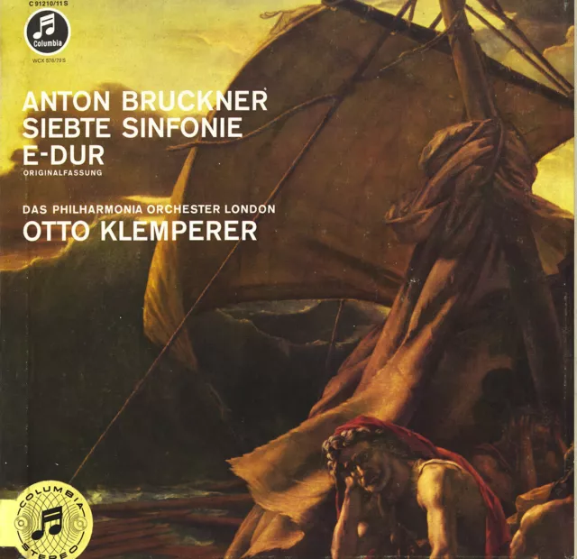 BRUCKNER Symphony 7 KLEMPERER 2LP Box COLUMBIA STC-91210 White/Gold (SAX 2454/5)