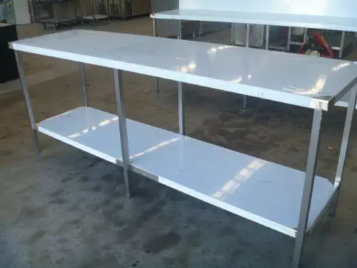 STAINLESS STEEL BENCH 2300 X 650 X 900mm GRADE 304 COMMERCIAL KITCHEN WITH SHELF