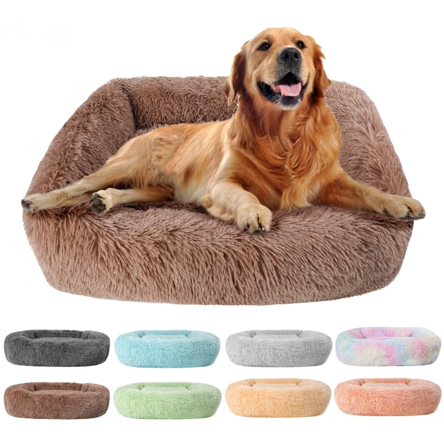 Soft Plush Pet Bed Dog Cat Puppy Calming Sleeping Cushion Nest Kennel Washable