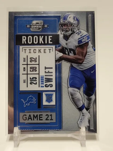 2020 Contenders Optic D’Andre Swift RC #70 Rookie Ticket Detroit Lions