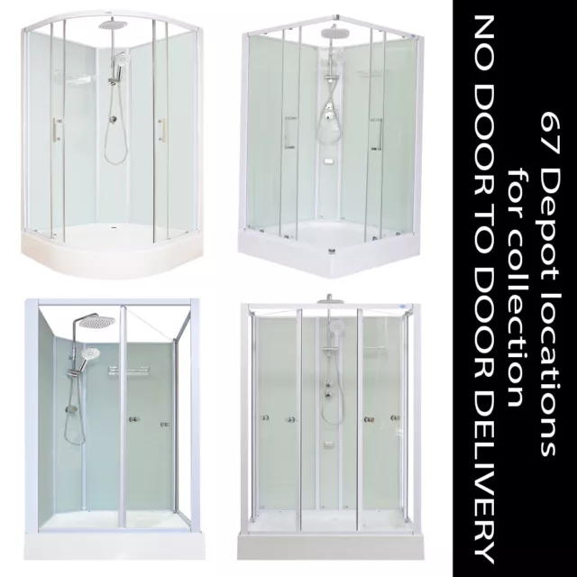 Shower Pod Screen Cubicle Enclosure Cabin Stall Mixer Base Easy Assembly Diy