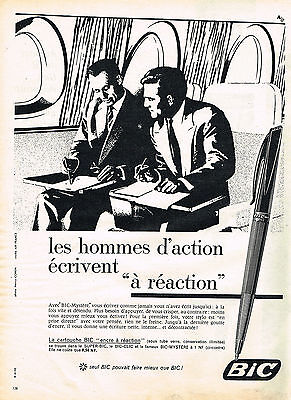 PUBLICITE ADVERTISING 014   1960   BIC  stylo à réaction 2