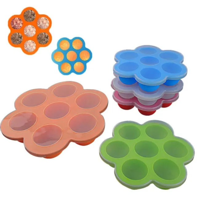 Reusable Silicone Crisper Egg Food Storage Containers Bite Mold Freezer Tray