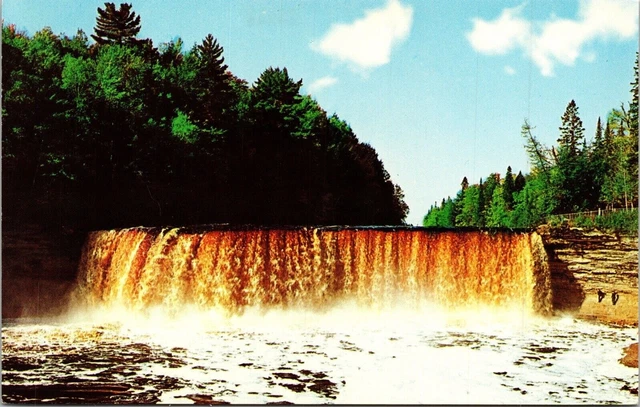 Upper Falls Tahquamenon River Michigan Upper Peninsula Land Hiawatha Postcard