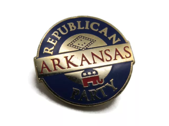 Arkansas Republican Party Pin Gold Tone