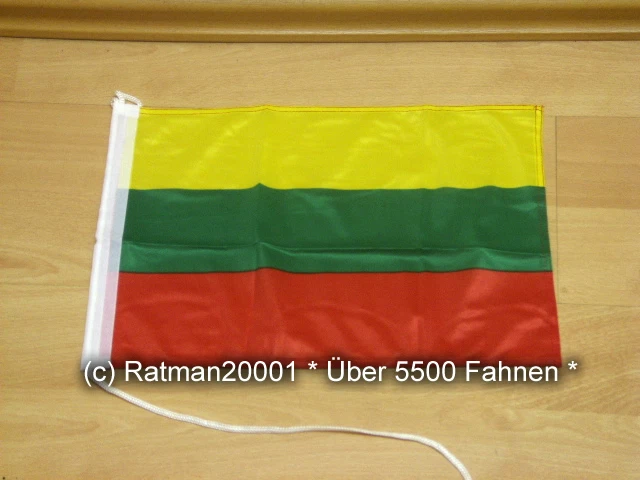 Fahne Flagge Litauen Bootsfahne Tischwimpel - 30 x 40 cm