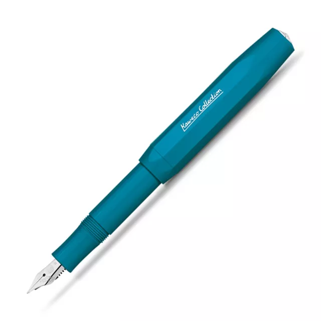 Kaweco Skyline Sport Fountain Pen in Cyan - Fine Point - NEW in Box