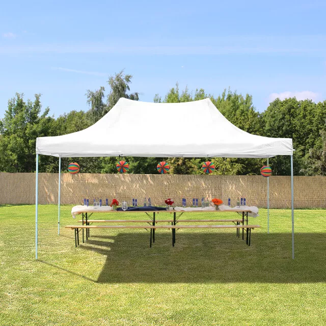 3x4,5m Faltpavillon Partyzelt Faltzelt Pavillon Gartenzelt Sonnenschutz weiß