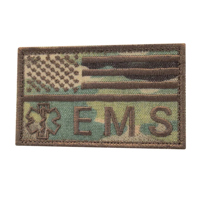 Patch Tactique Brodé 'Combat Medic' Multicam - Morale Patch Avec Velcro Crochet - Pour Airsoft, Militaire, Fan