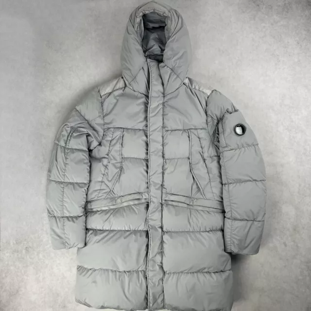 Cp company polyamide nycra lens puffy parka grey deals