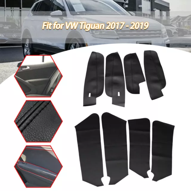 4 Stück Leder Tür Panel Armlehne Startseite Zubehör für Audi A3 8V A4 B8 B9  Q3