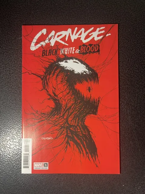 Carnage Black White & Blood #1 2021 1st Print Gleason WEBHEAD VARIANT RED