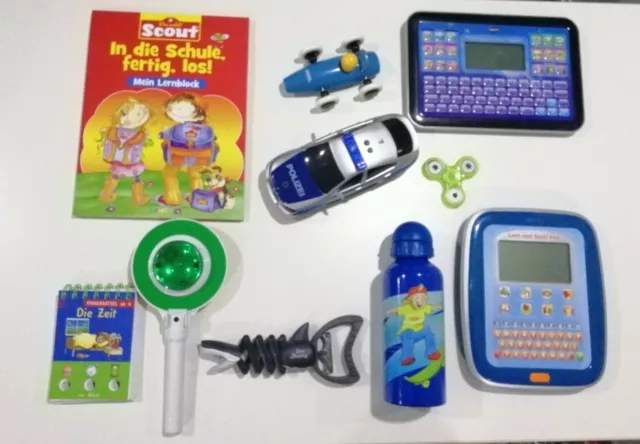 Spielzeugpaket, Cars, Trinkflasche, Lerncomputer, Vtech-Pad, Cars-Sitzerhöhung