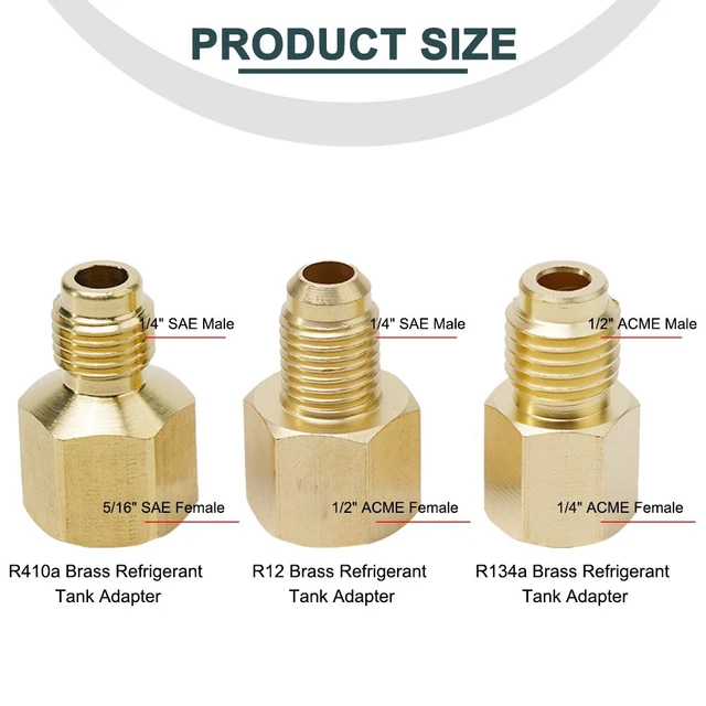 ADAPTER VACUUM PUMP For R134a Hvac Pump Refrigeration Service Straight