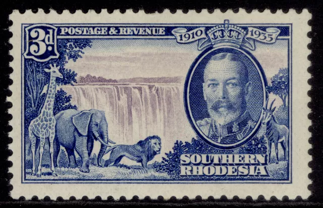 SOUTHERN RHODESIA GV SG33, 3d violet & deep blue, M MINT.