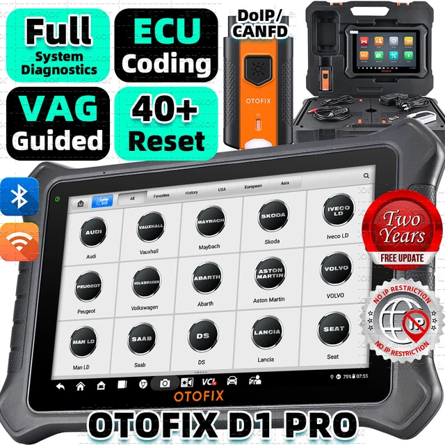 Outil Diagnostic Auto OTOFIX D1 Max - Codage ECU, Test Actif, 40+ Services, Mise à Jour 2 Ans