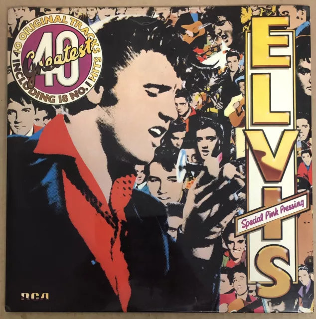 Elvis Presley - 40 Greatest Hits Special Pink Pressing Vinyl 2LP, EX+/NM+/NM-